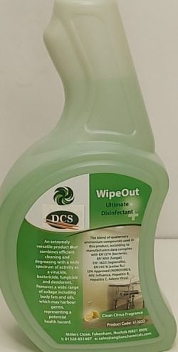 Wipeout Washroom Cleaning Disinfectant Sanitiser Spray, Dysys,