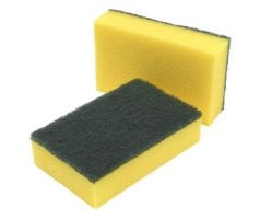 Foam Back Scourer Green & Yellow, Selco.ie