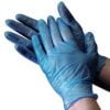 Blue Vinyl Powder free gloves