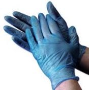 Blue Vinyl Powder free gloves - selco hygiene