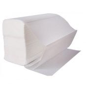 2ply white z fold hand towels-Selco.ie