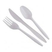 White Plastic Cutlery - Selco.ie