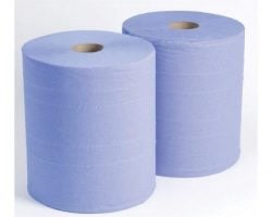 Garage Industrial Wiper Rolls 2ply 400mt Blue, Adapt Paper Products