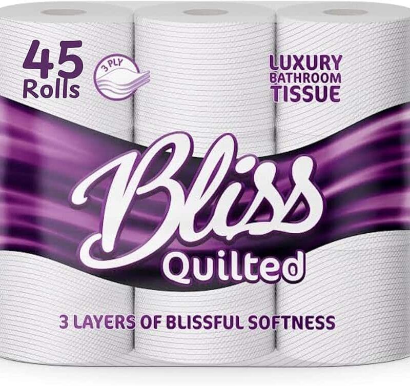 Bliss 3ply Luxury Toilet Tissue Rolls - Selco.ie