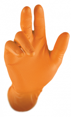 orange Grip Nitrile Gloves Selco.ie