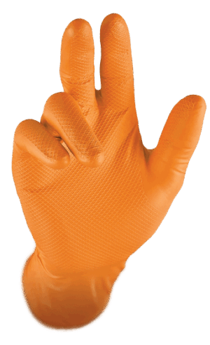 orange Gripster Nitrile Gloves Selco.ie