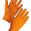 Orange gripper gloves