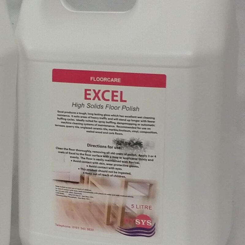 excel floor polish, high gloss -selco.ie