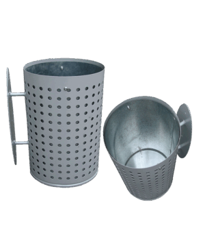 Round Wall/Pole Litter Bin 48lt