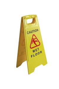 caution wet floor safety sign