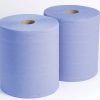 Industrial Wiper Rolls 2&3 Ply Blue 2pk, Selco.ie