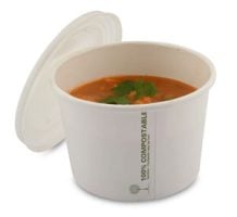 Compostable 12oz Soup Cup & Lid Optional - Selco.ie