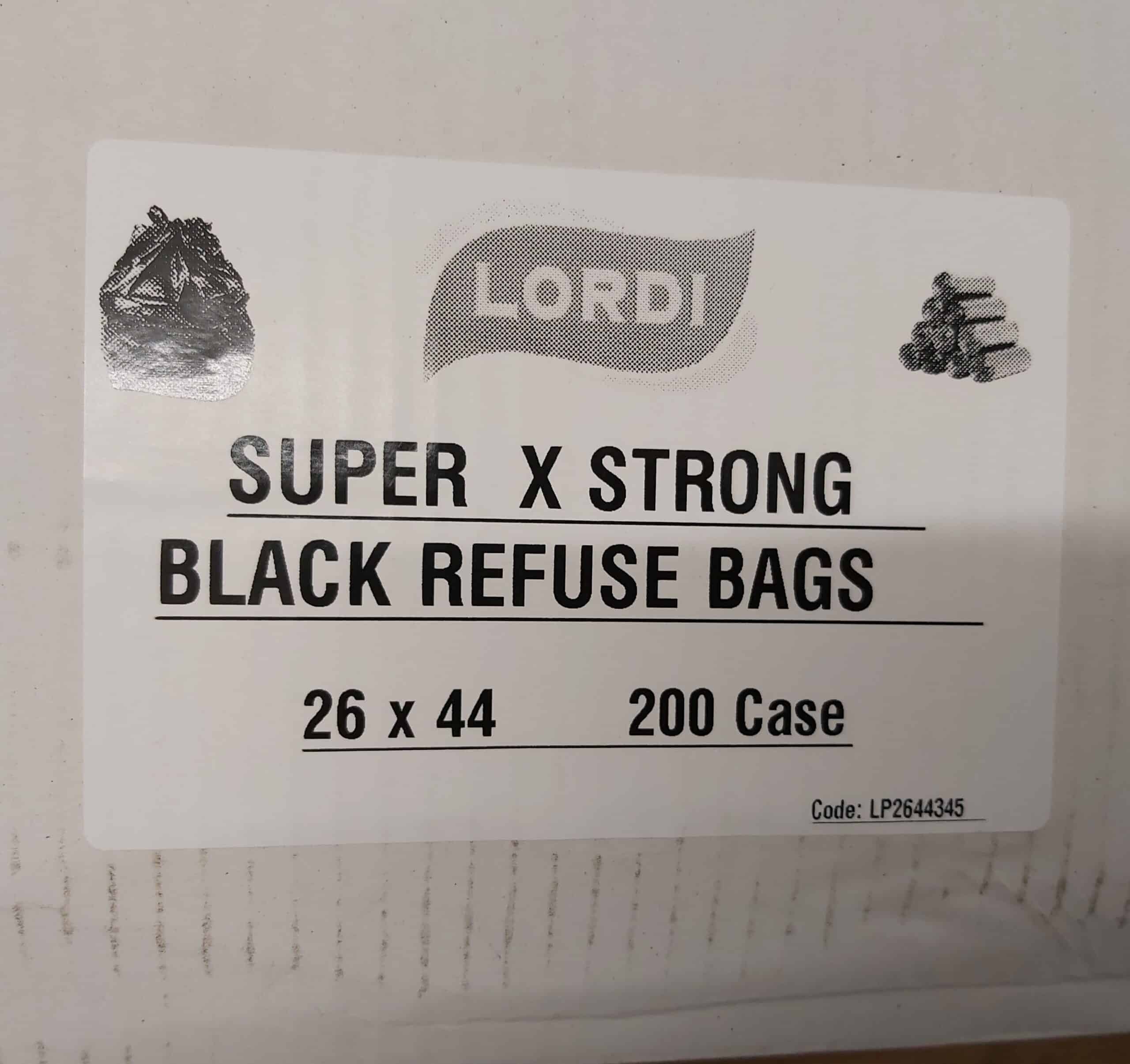Lordi Super Strong Black Bags