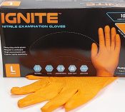 orange Grip Nitrile Gloves Selco.ie