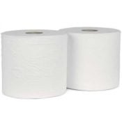 Industrial Wiper Rolls 2Ply White Selco.ie