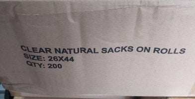 Clear Sacks Nautral On Rolls 26x44 Lordi Plastics