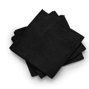 Black serviette napkin 33x33 4 fold 2ply - selco.ie