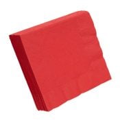 Red napkin serviette 33x33 1/4 fold - Selco.ie