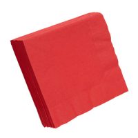 Red napkin serviette 33x33 1/4 fold - Selco.ie