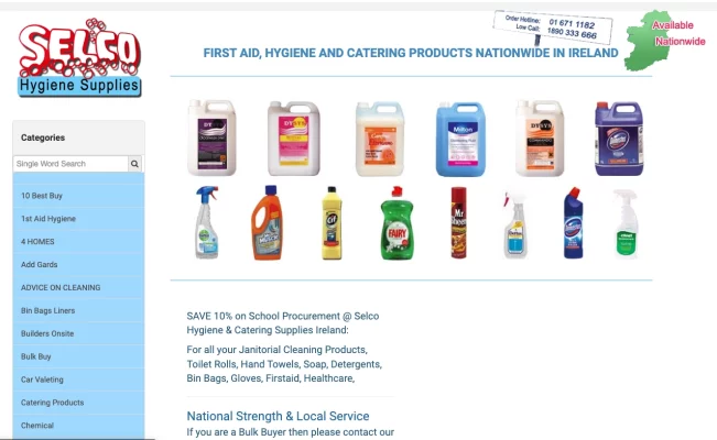 Selco Cleaning Supplies Ireland _ Low Cost Cleaning Products