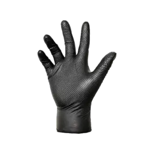 Diamond-Grip-Black-Nitrile-Gloves-Selco.ie