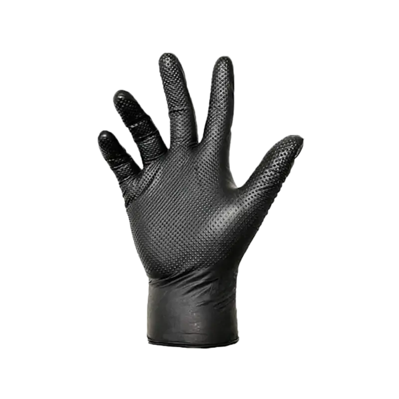 Diamond-Grip-Black-Nitrile-Gloves-Selco.ie
