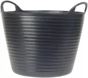 Polyethylene Tub Black -Builders Muck Bucket 26Ltr - Selco.ie
