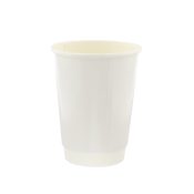 12oz Greenspirit Compostable Double Wall White Coffee Cup