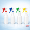 Professional 600ml clear plastic spray bottle with a red trigger head for cleaning chemicals Ireland