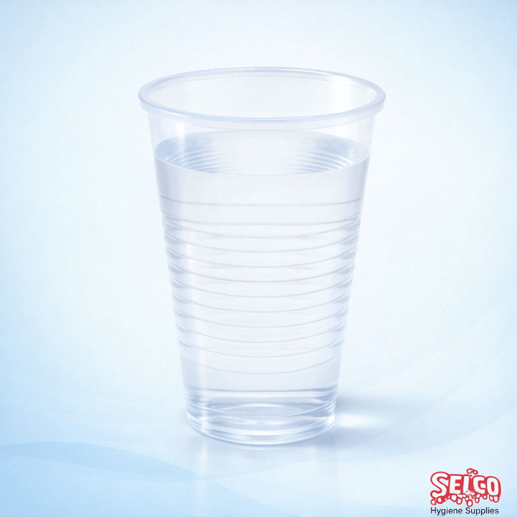 7oz clear plastic water cooler cups bulk 3000 case for office drinking water Ireland