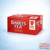 Large catering box of Barry's Gold Label tea bags 600 pack for offices and canteens Ireland