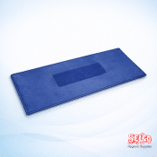 A pack of 50 blue detectable safety plasters for catering and food prep