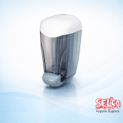 800ml bulk fill soap dispenser with translucent casing and locking mechanism