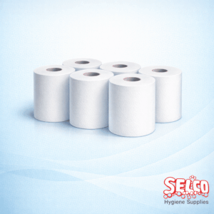 Centrefeed wiper dispenser refill white roll price Ireland 140m 2-ply