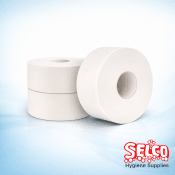 DeSantos mini jumbo toilet roll price Ireland 2-ply embossed 12 pack