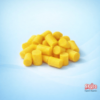 A 3kg bulk bucket of yellow lemon-scented bio-active urinal channel blocks