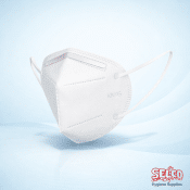 A pack of 10 white FFP2 and KN95 Hantavirus certified respiratory face masks Ireland
