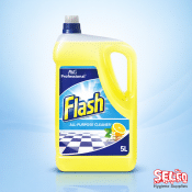 Flash Lemon 5 Litre multi surface cleaner bottle for professional use