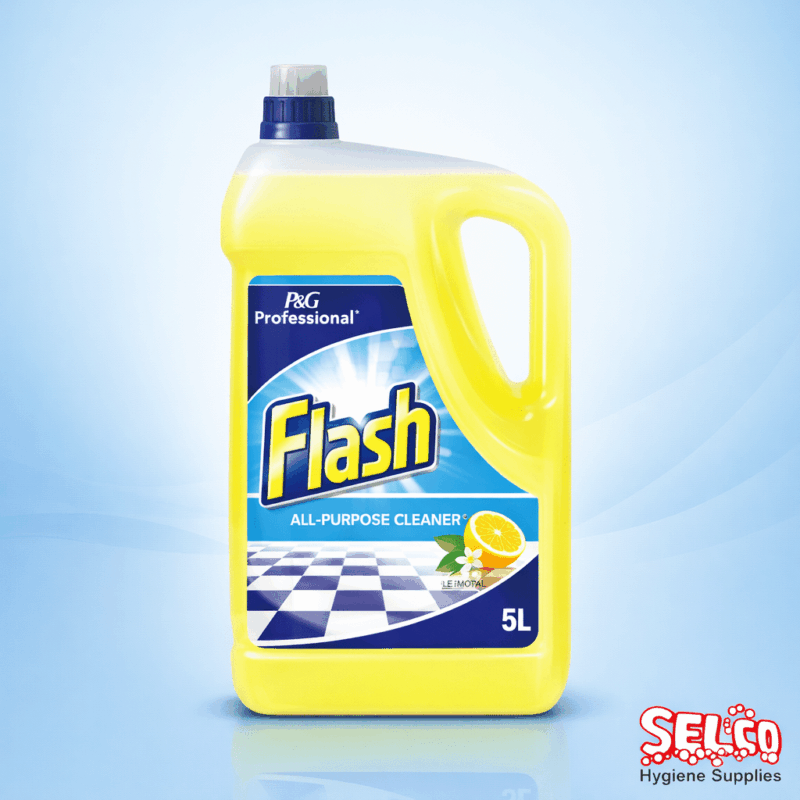 Flash Lemon 5 Litre multi surface cleaner bottle for professional use