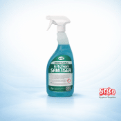 Bottle of kitchen cleaner sanitiser and surface degreaser spray Ireland