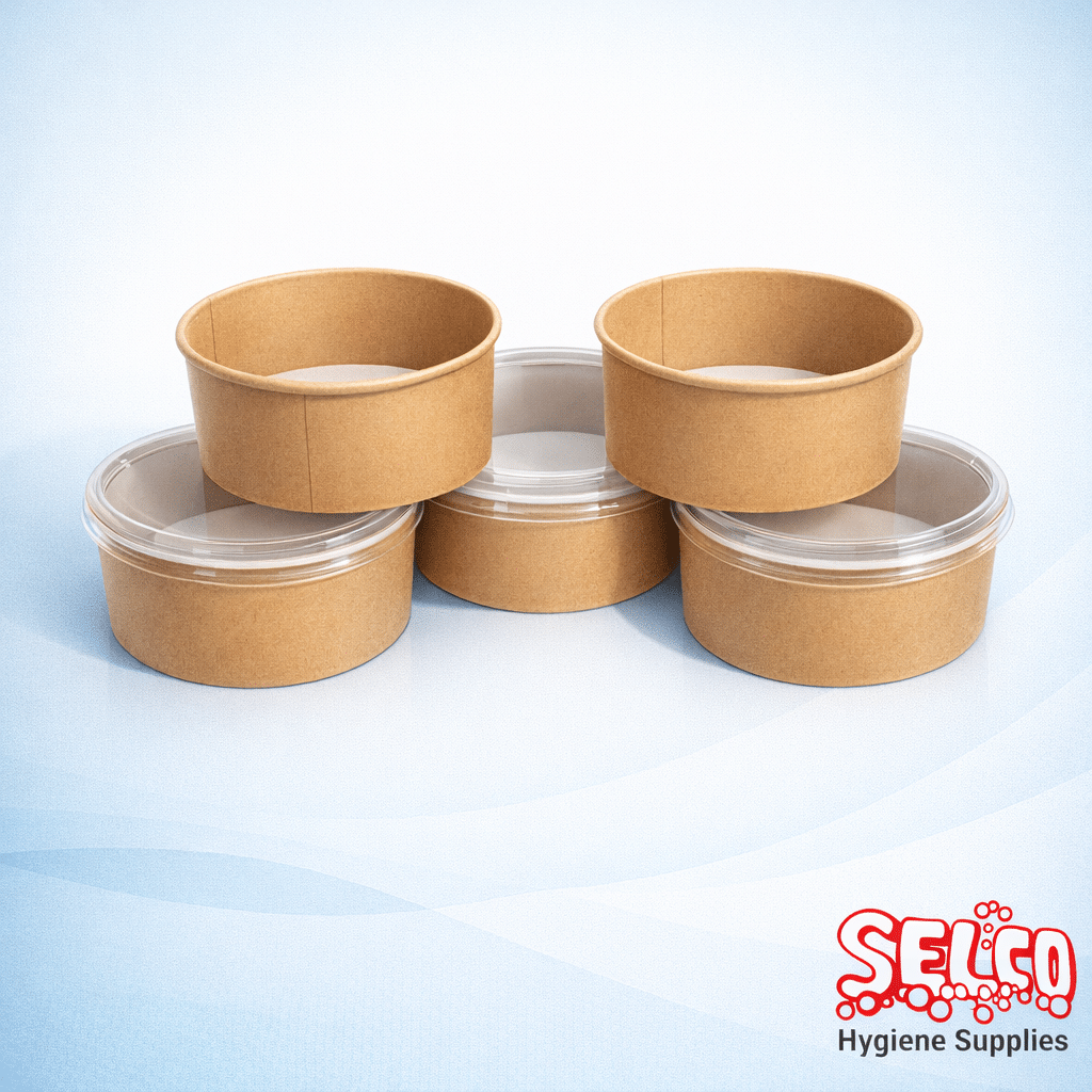 Kraft salad bowl 26oz 750ml Ireland price brown paper food container