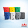 A large grey 87 litre foot operated waste bin for commercial use Ireland