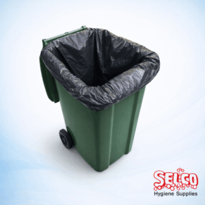 Strong black wheelie bin liners 44 x 48 75 pack for 240L bins Ireland