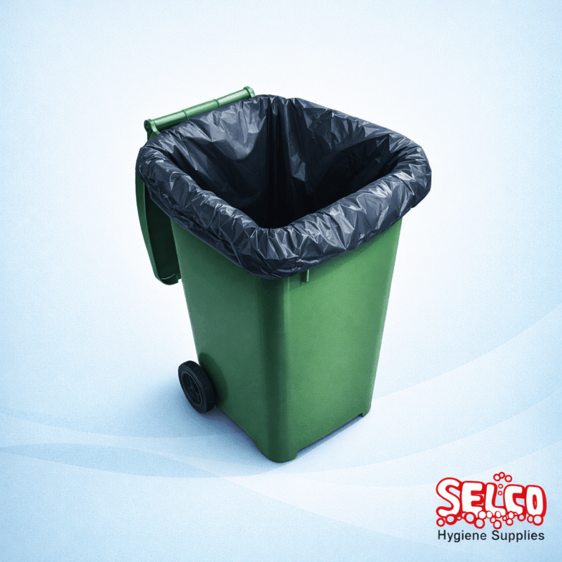 Super heavy duty wheelie bin refuse sacks price Ireland 300 gauge 260L