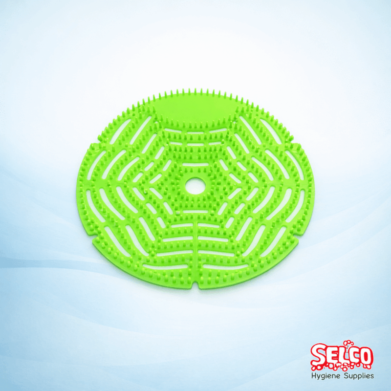 A W-Wave fragranced gel urinal screen mat for washroom odour control Ireland