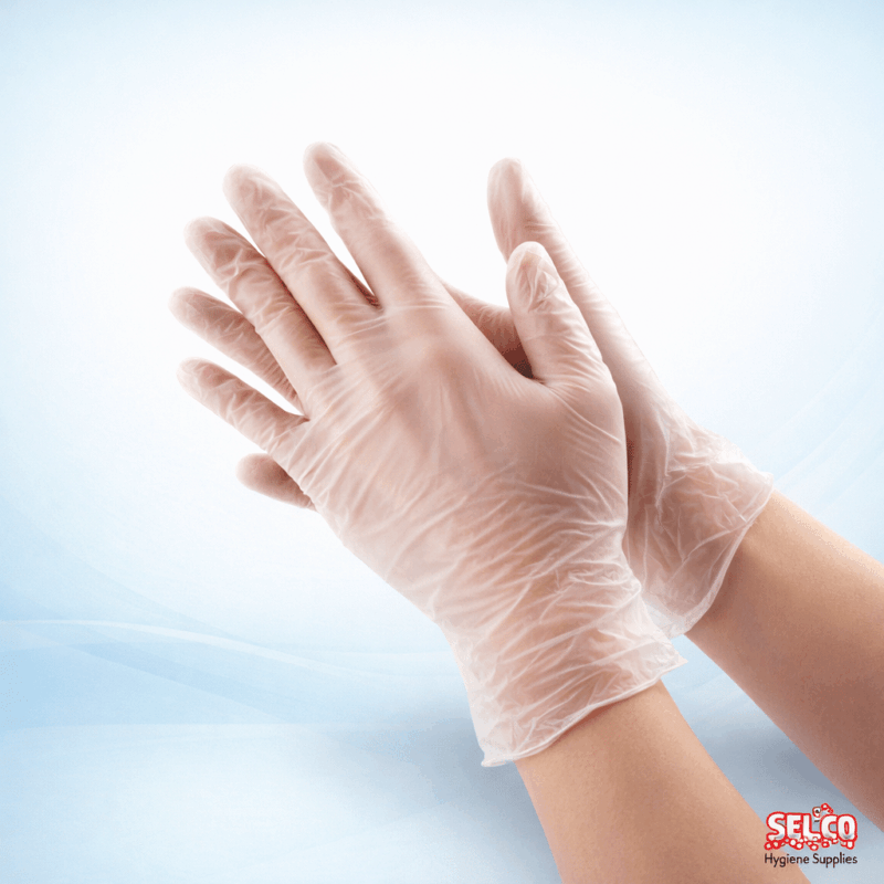 Two boxes of 100 clear vinyl disposable powder-free healthcare gloves Ireland