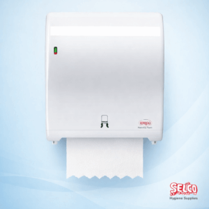 WEPA Pro AutoCut roll hand towel dispenser in a professional white finish
