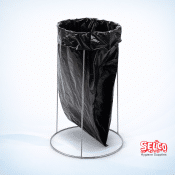 Industrial wire sack holder and bin bag frame for 26x44 refuse sacks.