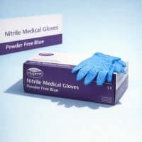 A case of 1000 blue nitrile medical grade gloves powder-free 5 mil Ireland
