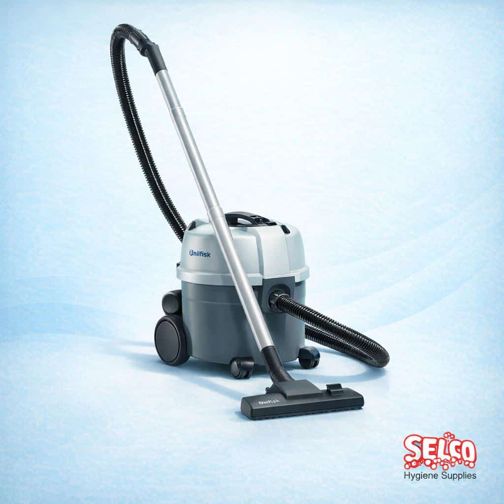 Nilfisk VP300 HEPA commercial vacuum cleaner with 10L capacity and 5 free bags